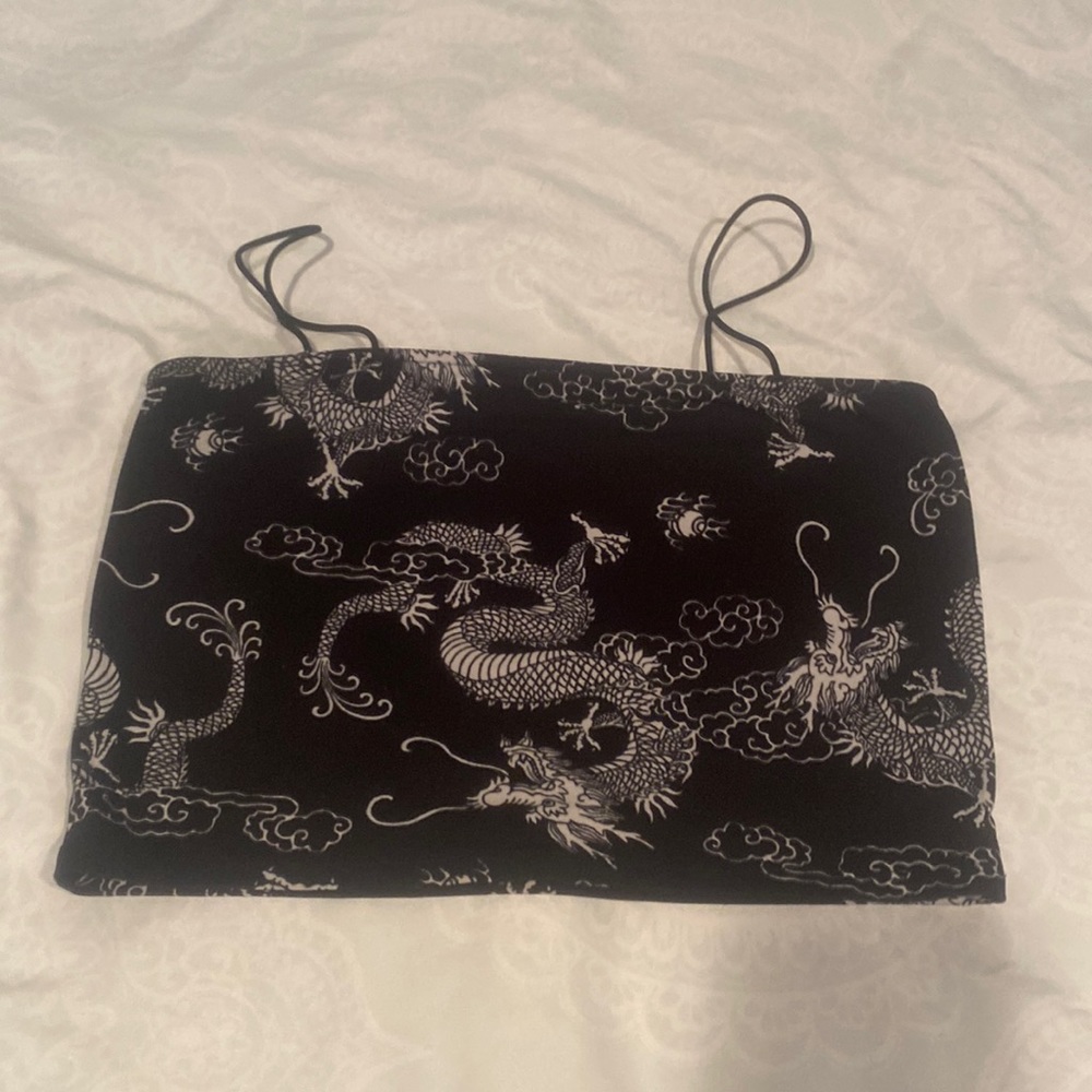 Dragon print crop top